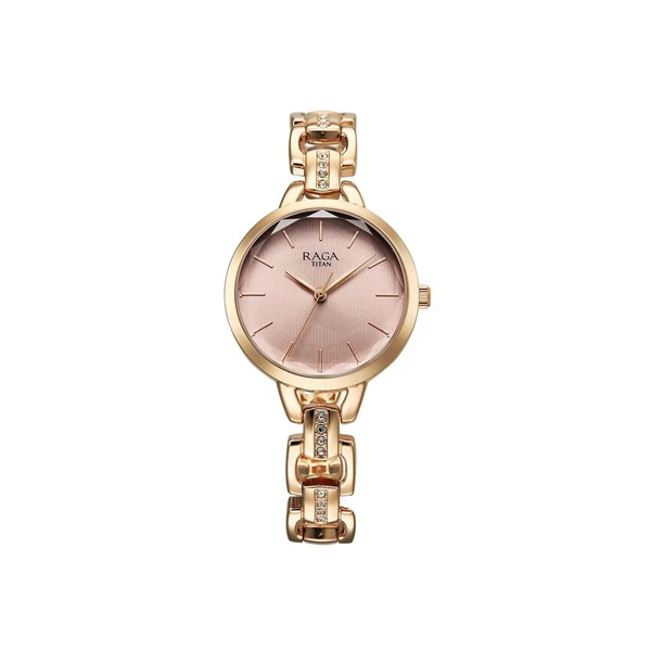 Titan Raga Showstopper Quartz Analog Rose Gold Dial Women’s Watch