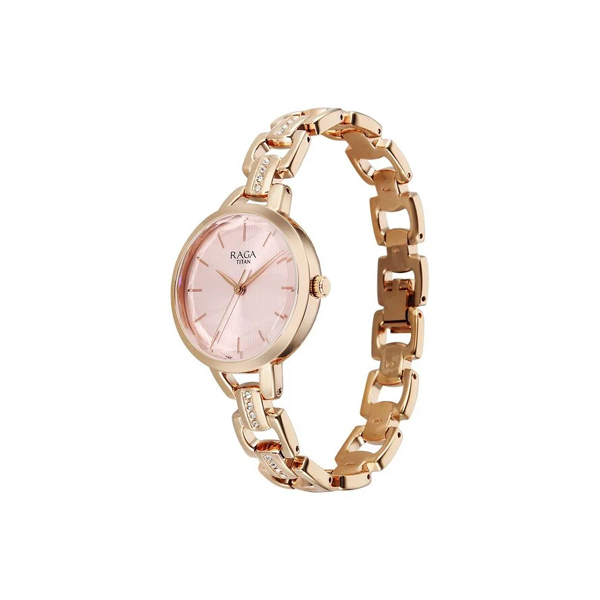 Titan Raga Showstopper Quartz Analog Rose Gold Dial Women’s Watch - Image 4