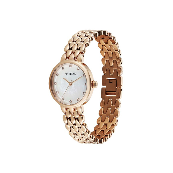 Titan Purple Glamour Quartz Analog Mother Of Pearl Dial Women’s Watch - Image 4